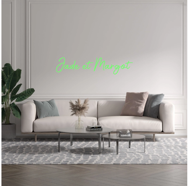 Custom text: Jade et Margot